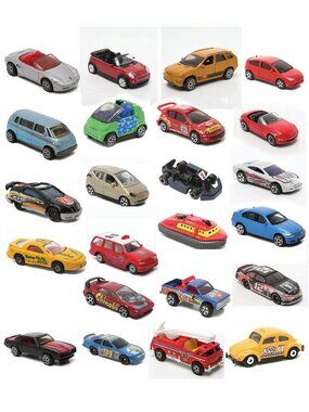 Vintage & Modern Diecast Toy Car Lot Matchbox Hot Wheels Style Vehicles Set 23